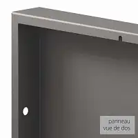 Panneaux décoratifs en métal L.240 x H.180cm - Scène végétale - Gris - lot de 3