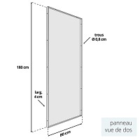 Panneau décoratif extérieur en métal L.80 x H.180cm - Uni marron