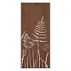 Panneaux décoratifs en acier corten L.240 x H.180cm - Scène végétale - lot de 3