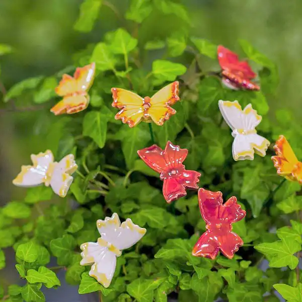 papillon ceramique composition florale