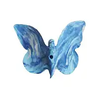 Papillon en céramique artisanal - bleu marbré  Papillon en céramique artisanal - bleu marbré