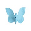 Papillon en céramique artisanal - bleu uni