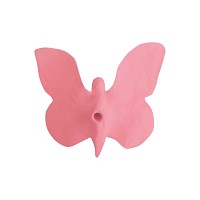 Papillon en céramique artisanal - rose uni