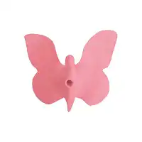 Papillon en céramique artisanal - rose uni  Papillon en céramique artisanal - rose uni