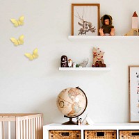 Papillon en céramique artisanal - jaune uni
