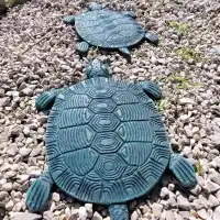 Pas japonais Tortue en fonte - Gris bleu