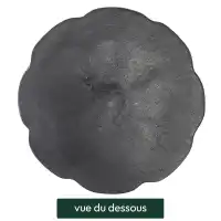 Pas japonais Lotus en fonte - Gris bleu
