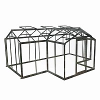 Serre de vie Babette 15.40m2 ACD - Aluminium noir