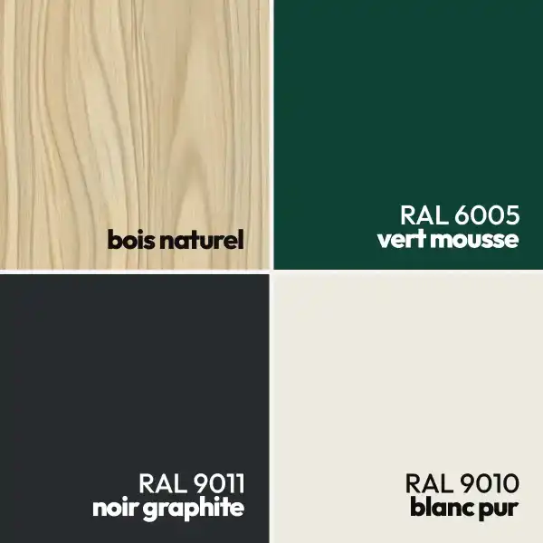 peinture couleur vert blanc noir bois