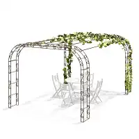 Pergola renforcée pour plantes grimpantes Arcade 13,80m2 - L. 4,45 x l. 3,11 x H. 2,40 m