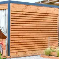 Poolhouse en bois 18m2 - Douglas 55mm fabrication française L. 6,04 x l. 2,9 x H. 2,58m