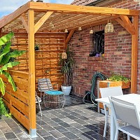 Pergola en bois Douglas français L. 2,90 x l. 2,90 x H. 2,50m - Modulable