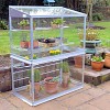 Mini serre de jardin en verre et aluminium H. 150cm