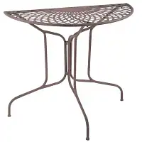 Table demi cercle de jardin Sophia en acier 80cm