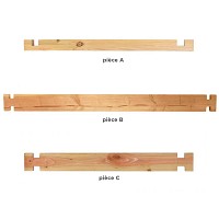 Carré potager en bois douglas 1x2m