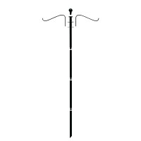 Pied mangeoire oiseaux et nichoir - 1 embase et 2 crochets H. 176cm