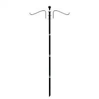 Pied mangeoire oiseaux et nichoir - 1 embase et 2 crochets H. 176cm