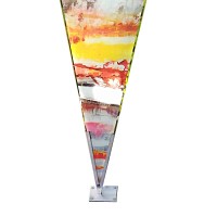 Panneau décoratif en verre - Totem triangulaire 2m