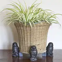 Porte plante Support pot de fleurs - CHOUETTE - Lot de 3