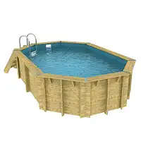 Piscine en bois Ocea Ubbink 4m x 6,10m - H. 1,30m