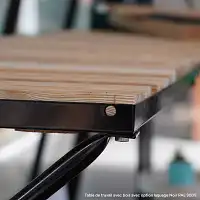 Table de travail avec bois pour serre ACD - 225 x 52cm