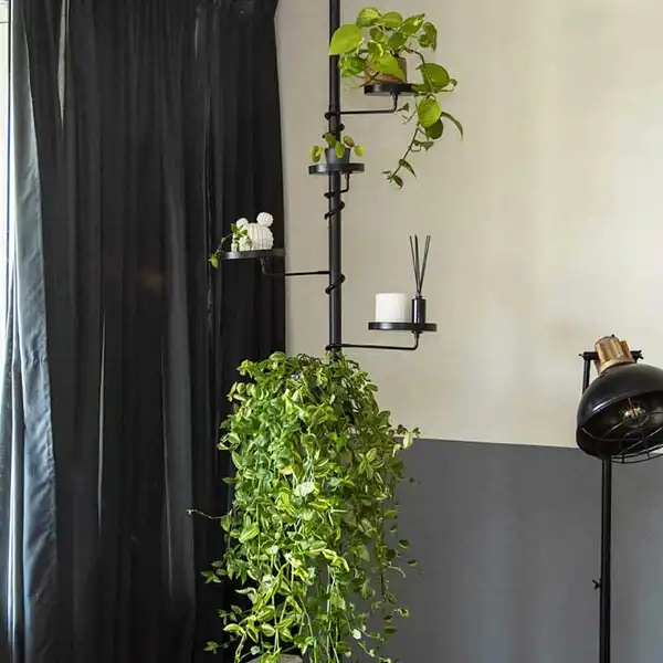 porte plante etagere noir