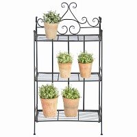 Étagère pliante pour plantes en fer 3 niveaux 113cm