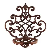 Porte-pot mural décoratif en fonte