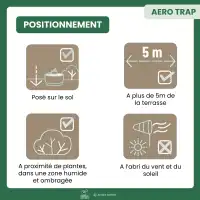 Piège à moustiques extérieur Biogents AERO TRAP - sans CO2, protection jusqu'à 300m2