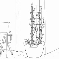 Pot de fleur gouttière