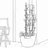 Pot de fleur gouttière