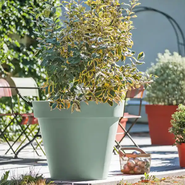pot exterieur plastique vert