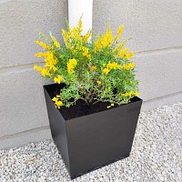 Pot de fleur gouttière - Noir recyclé