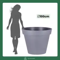 Grand pot de fleurs XXL en plastique