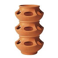 Pot en terre cuite boule ajouré 38cm