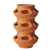Pot en terre cuite boule ajouré 38cm