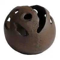 Pot de fleur extérieur boule en fonte