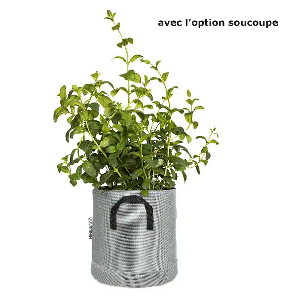 pot soucoupe gris 20cm