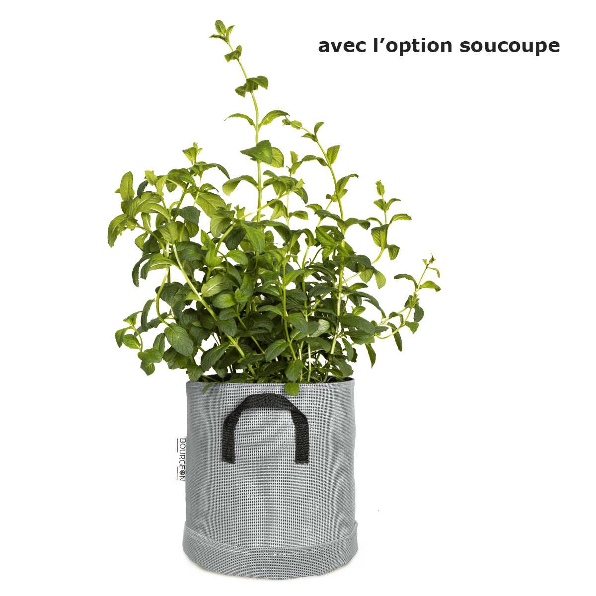 pot soucoupe gris 20cm