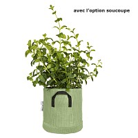 Pot de fleur extérieur en textile recyclé 20cm - Vert
