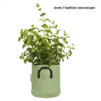 Pot de fleur extérieur en textile recyclé 20cm - Vert