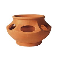 Pot en terre cuite boule ajouré 38cm