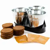 Kit pots en zinc et herbes aromatiques BIO