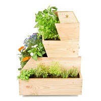 Lombricomposteur potager en bois - Patiocomposteur sur roulettes