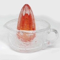 Presse agrumes manuel en verre artisanal