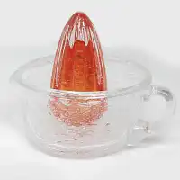 Presse agrumes manuel en verre - Rouge