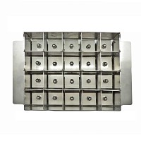 Presse motte pour semis, 20 mottes de 40mm - Acier inoxydable et manche amovible