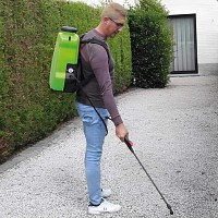 Pulvérisateur électrique 16L sur roulettes ou à dos, batterie longue durée