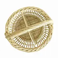 Panier à bouteille en osier blanc