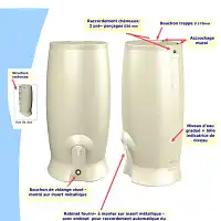 Récupérateur eau de pluie beige